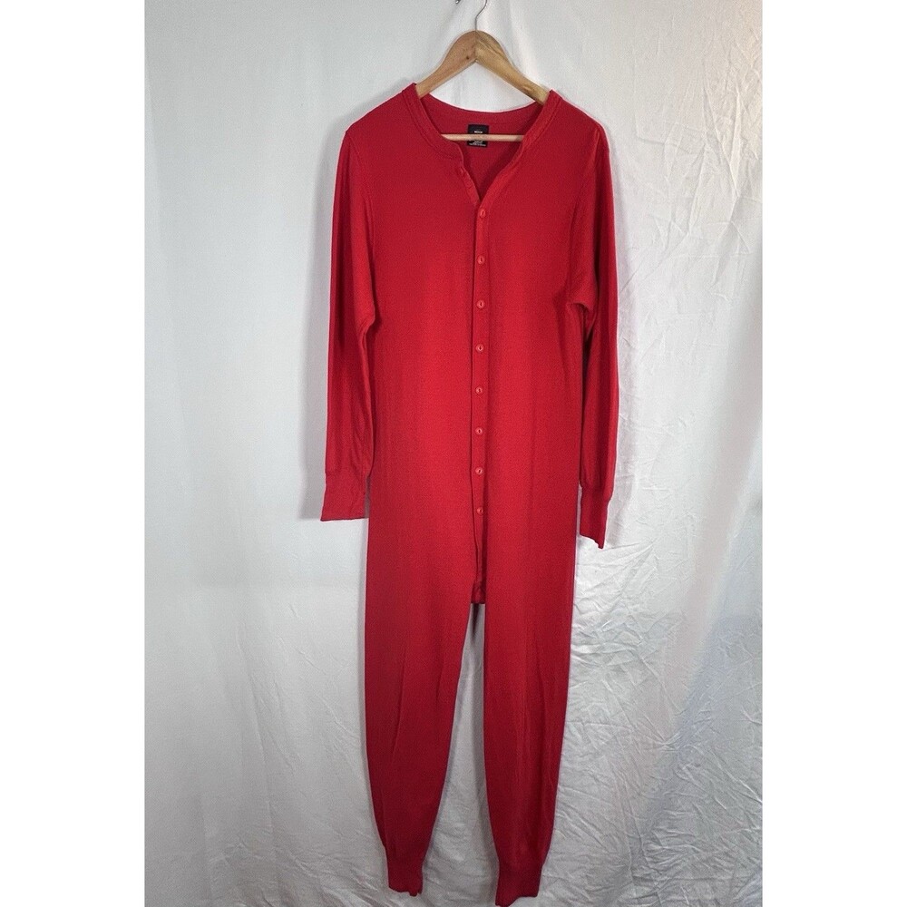Vintage Duofold Comfor-Therm Red Union Suit Thermal Long Johns Mens M USA 80 90s